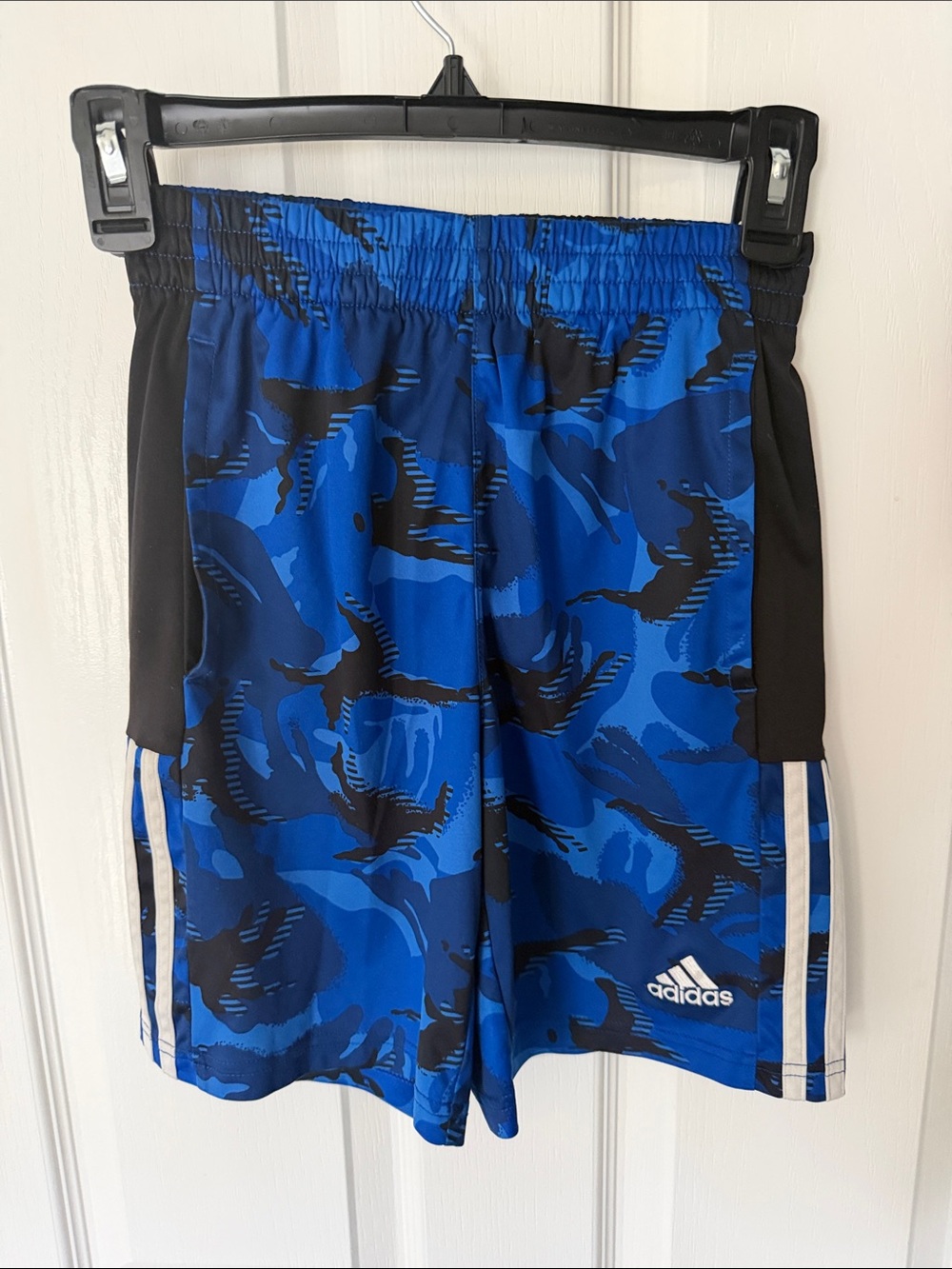 adidas Blue Camo Kids' Athletic Shorts